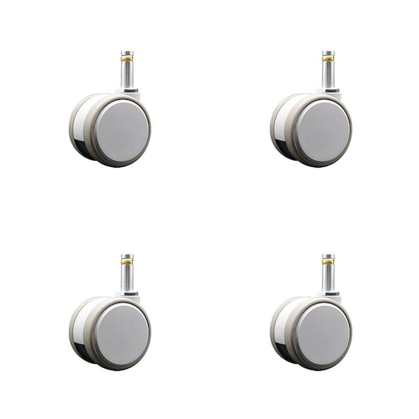 Service Caster 2.375 Inch MRI Safe Casters, 7/16 Grip Ring Stem, Set of 4, 4PK SCC-GR02S60-TPR-GRY-716138-MRI-4 - main